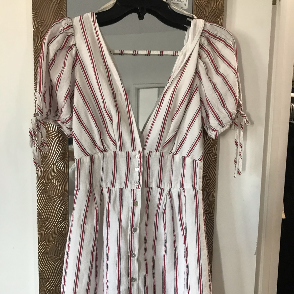 Striped White Dress